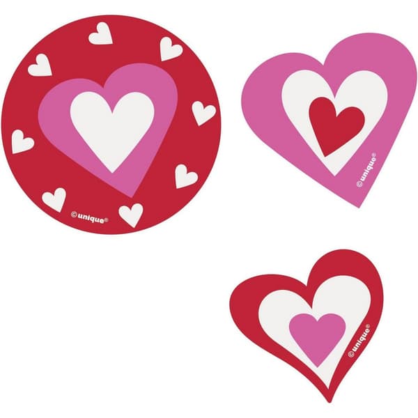 Unique Party Paper Heart Decoration (Pack of 24) Red/Pink/White One Size
