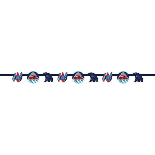 Unique Party Shark Garland Multicoloured One Size
