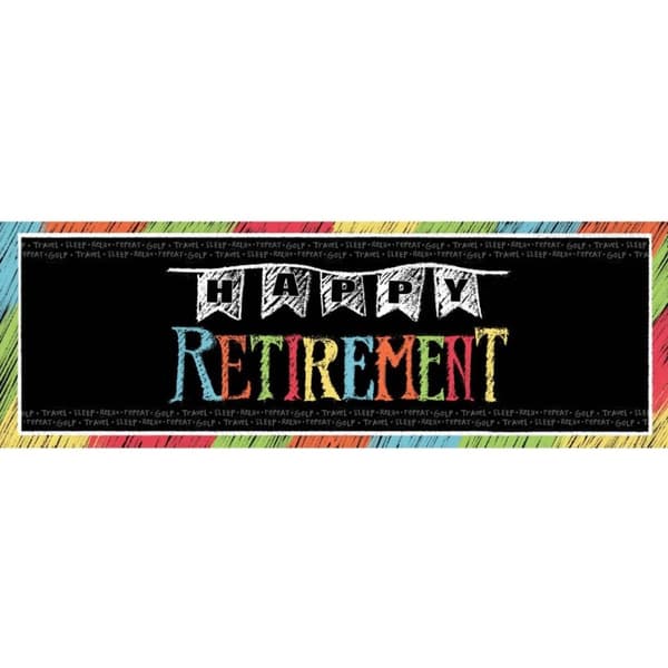 Creative Party Retirement Banner Multicoloured One Size