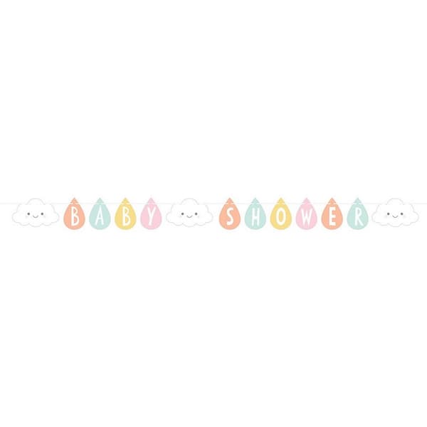 Creative Party Solskensband Moln Baby Shower Banner Multicoloured One Size