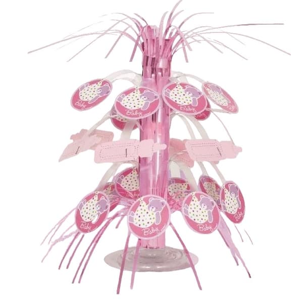 Unique Party Stork Baby Girl Party Centrepiece Pink/White One Size