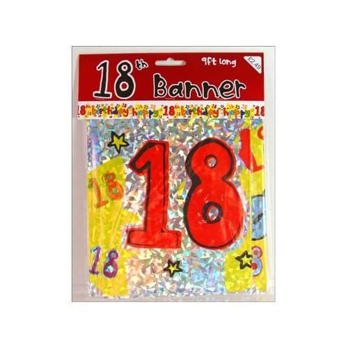 18th Banner Multicoloured One Size
