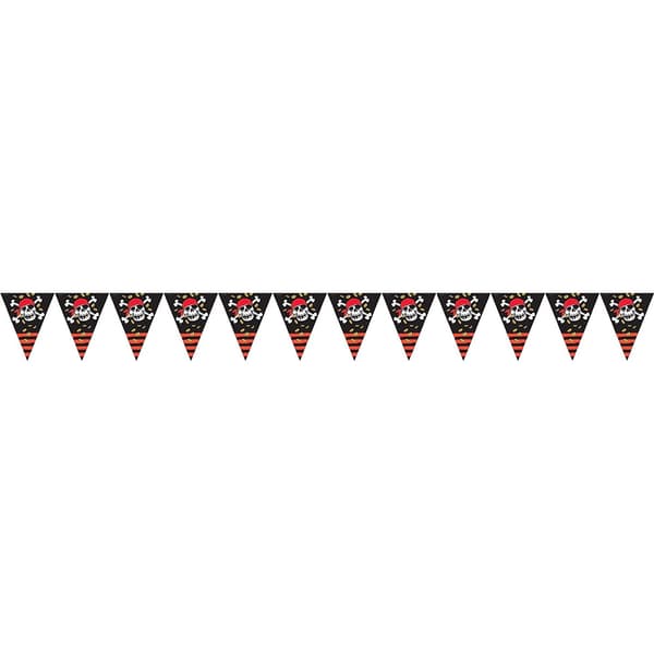 Amscan Jolly Roger Banner Black/Red/White One Size