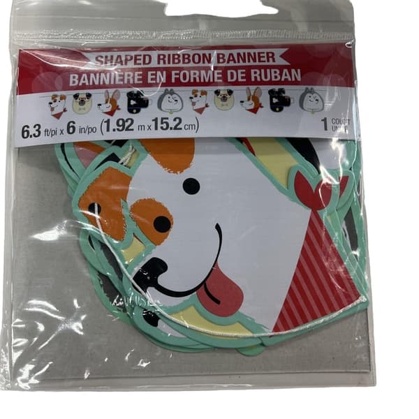 Creative Party Cute Twine Dog Banner Multicoloured One Size