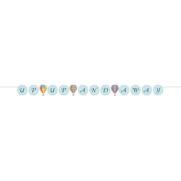 Creative Party Up Up And Away Ribbon Baby Shower Banner Blue One Size