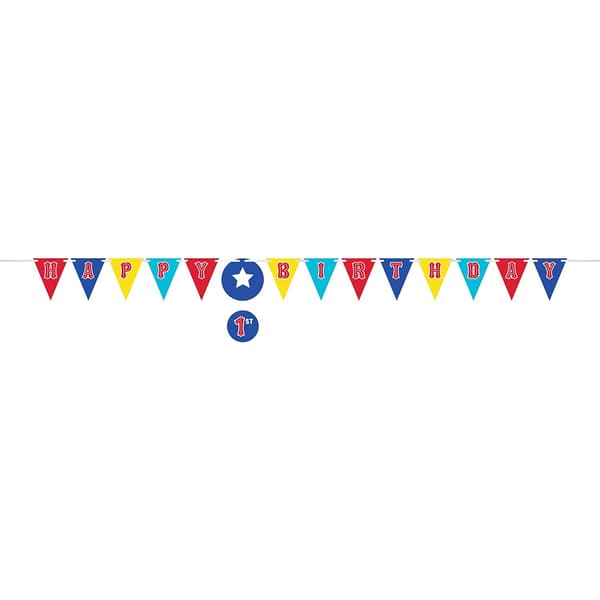Creative Party Circus Ribbon Happy Birthday Banner Multicoloured One Size