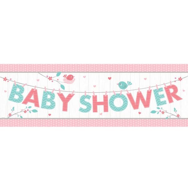 Creative Party Paper Baby Shower Banner Ebony/Pink/White One Size