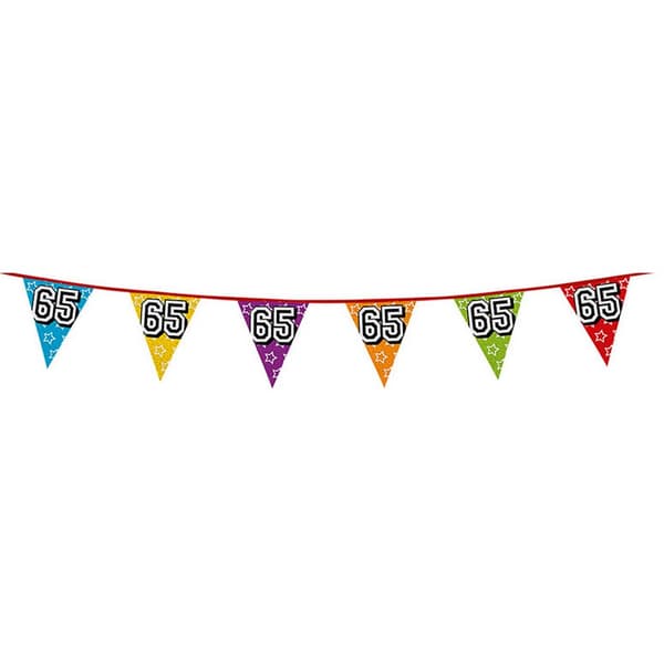 Boland Holographic 65th Birthday Bunting Multicoloured One Size