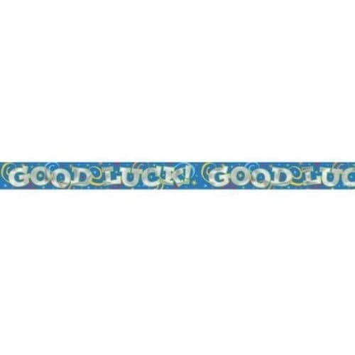 Amscan Good Luck Banner Blue/Silver One Size