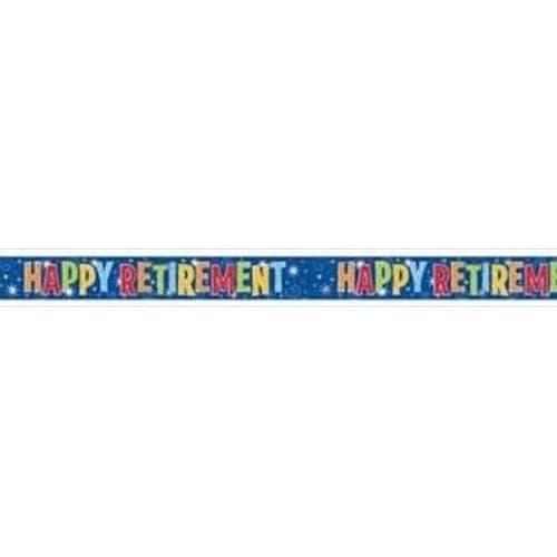 Amscan Happy Retirement Banner Blue/Multicoloured One Size