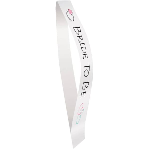 Unique Party Bride To Be Satin Ring Party Sash White One Size