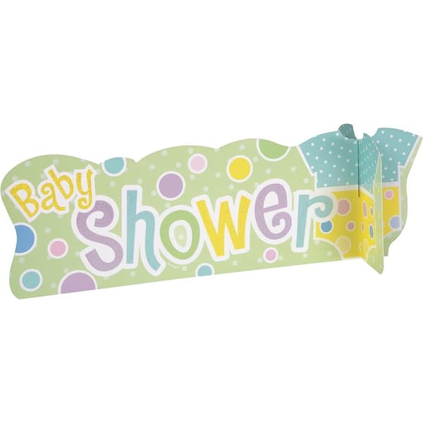 Unique Party Polka Dot Baby Shower Table Decoration Multicoloured One Size