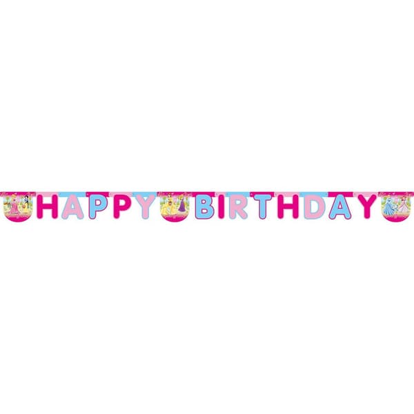 Disney Princess Summer Palace Birthday Banner Multicoloured One Size