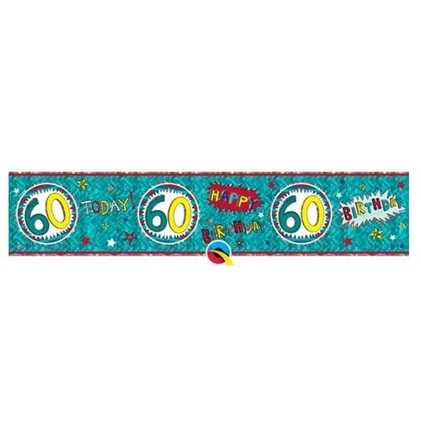 Rachel Ellen 60 Today Happy Birthday Banner Multicoloured One Size