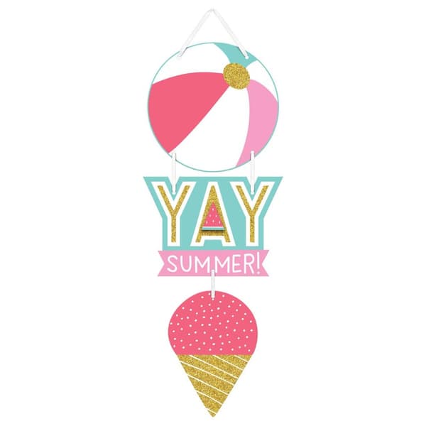 Amscan Just Chillin MDF Summer Hanging Decoration Multicoloured One Size