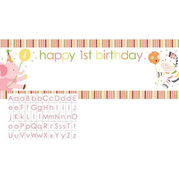 Creative Party 1. fødselsdag Banner Multicoloured One Size