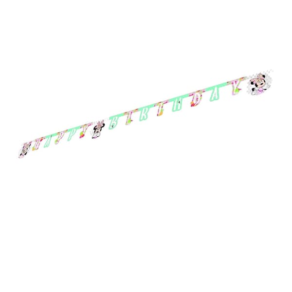 Disney Tropical Minnie Mouse Happy Birthday Banner