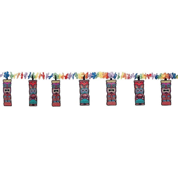 Amscan Tiki Flower Garland Multicoloured One Size