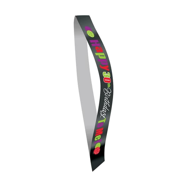 Unique Party Satin 60th Birthday Party Sash Black One Size