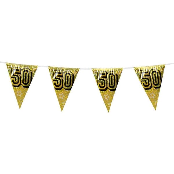 Boland Holographic 50th Bunting Gold One Size