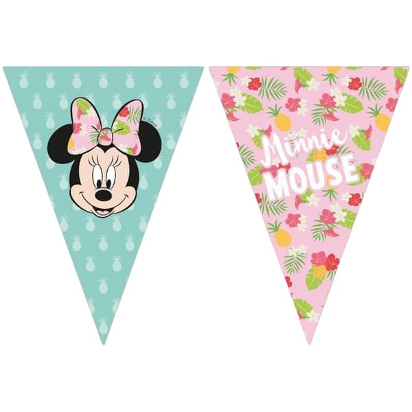 Disney Tropical Minnie Mouse Banner Blue/Pink One Size