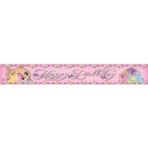 Disney Princess Happy Birthday Banner Pink/Multicoloured One Size