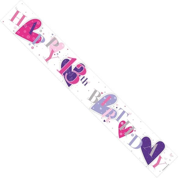 Apac Hearts 13th Birthday Banner Multicoloured One Size
