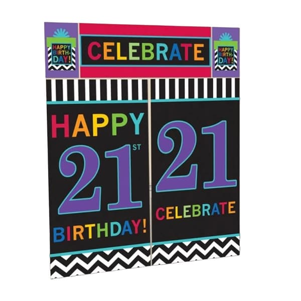 Amscan Letters 21st Birthday Wall Decoration Multicoloured One Size