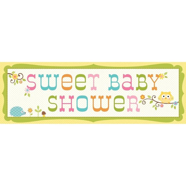 Creative Party Happy Tree Baby Shower Banner Multicoloured One Size