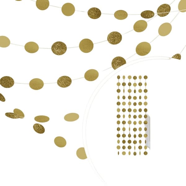 Amscan Foil Glitter Hanging Decoration (Pack of 6) Gold One Size