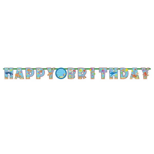 Amscan Ocean Buddies Happy Birthday Banner Multicoloured One Size