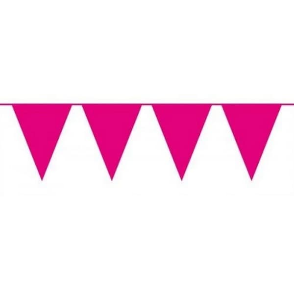 Yard Plastic Plain Bunting Fuchsia One Size