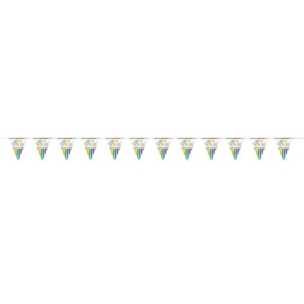Unique Party Rainbow Happy Birthday Bunting Multicoloured One Size