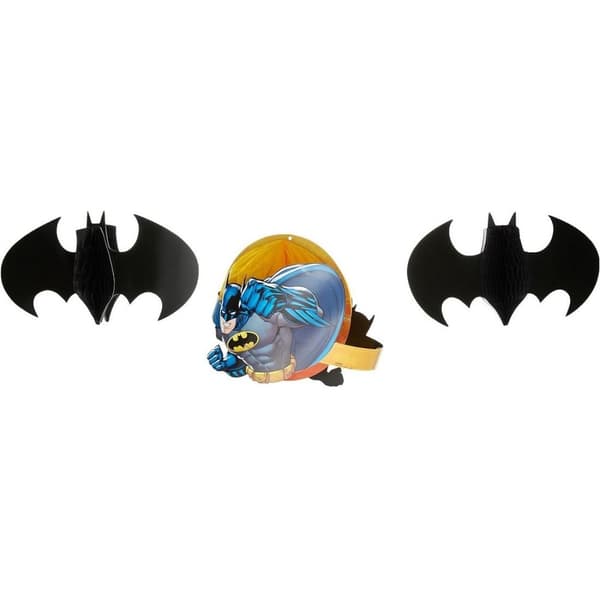 Batman Honeycomb Decorating Kit (Pack of 3) Black/Blue/Yellow One Size