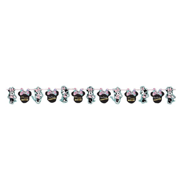 Disney Paper Minnie Mouse Garland Pink/Blue One Size