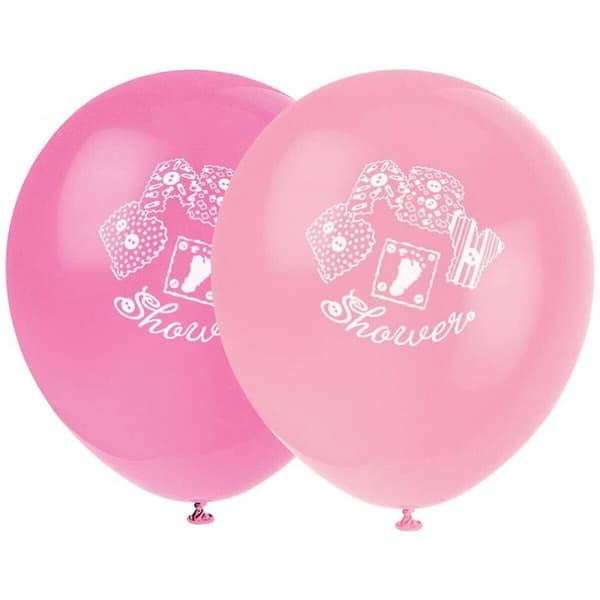 Unique Party Stitching Clothes Line Baby Shower Balloon (Pack of 2) Pink/White One Size