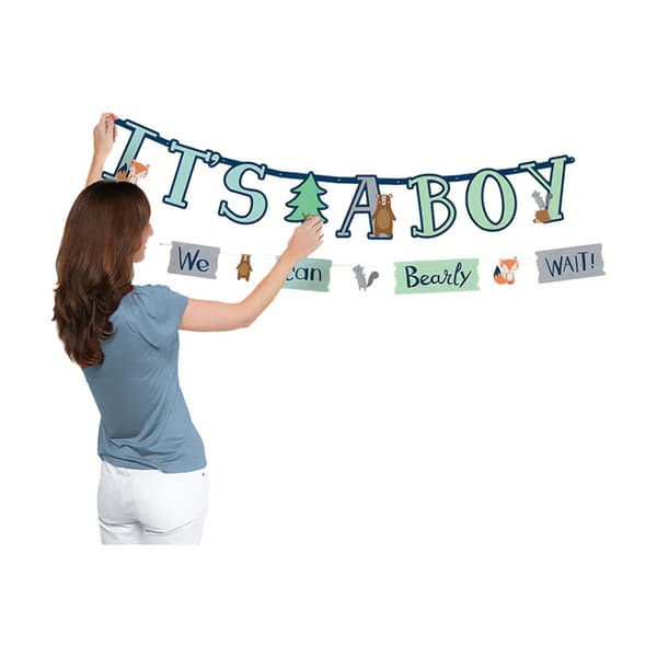 Amscan We Can Bearly Wait! Baby Shower Banner Set (Pack of 2) Blue/Green One Size