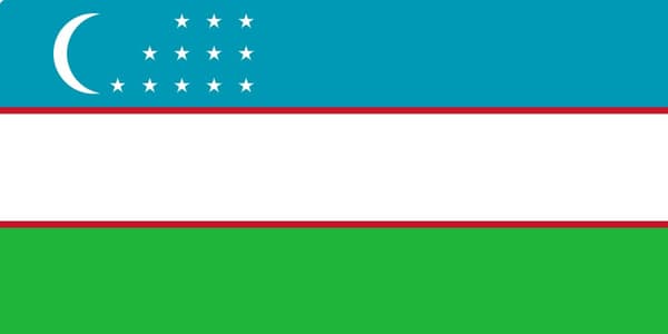 Uzbekistan flagga