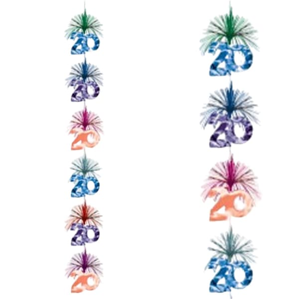 Amscan Cascade 20th Birthday Hanging Decoration Multicoloured One Size