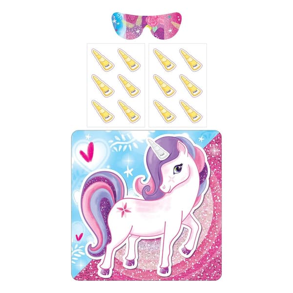 Unique Pin The Horn Unicorn Party Game Multicoloured One Size