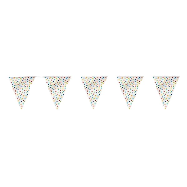 Unique Party Plastic Polka Dot Banner Multicoloured One Size