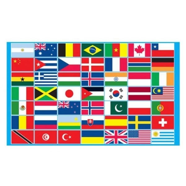 Amscan Multiple Countries Flag Multicoloured One Size