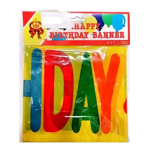 Text Happy Birthday Banner Multicoloured One Size