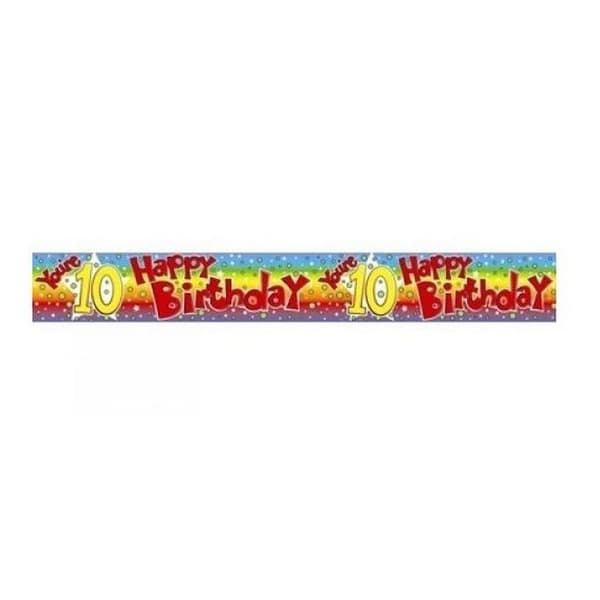 Expression Factory Today 10th Birthday Banner Blue/Yellow/Red One Size