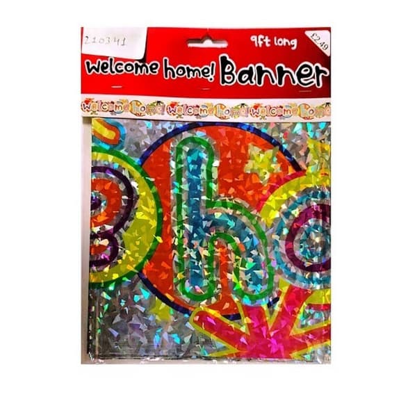 Welcome Home! Prismatic Banner Multicoloured One Size