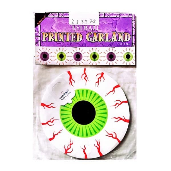 Amscan Eyeball Garland Multicoloured One Size