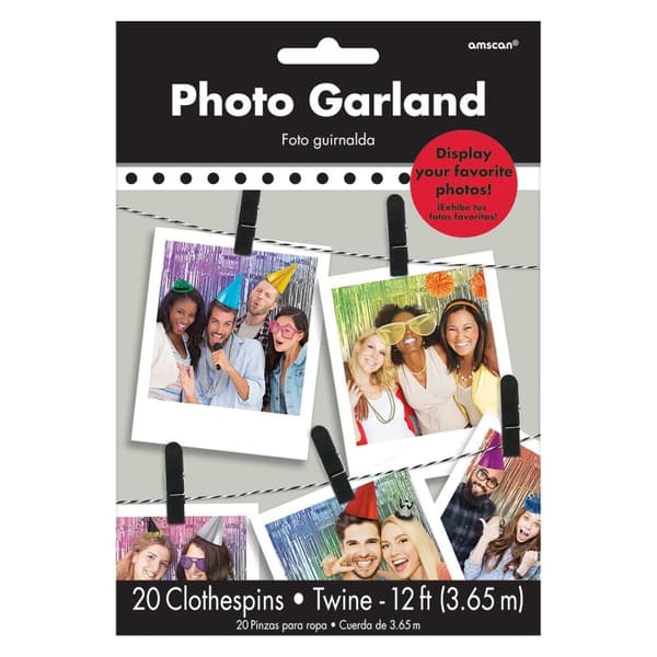 Amscan Plastic Photograph Garland Multicoloured One Size