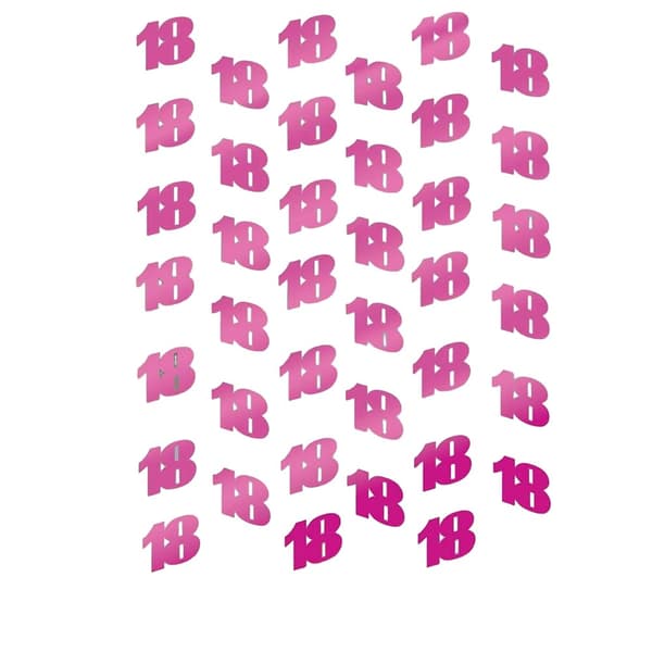 Amscan Shimmer 18th Hanging Decoration (Pack of 6) Pink One Size