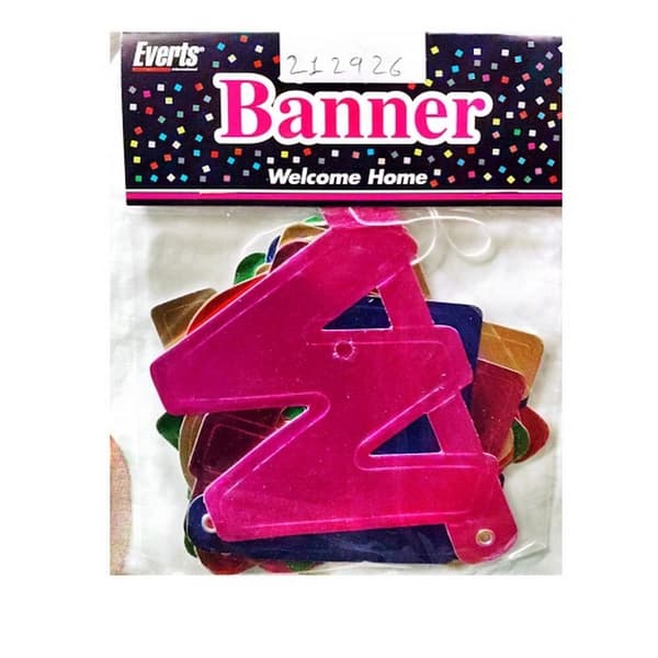 Everts Welcome Home Letter Banner Multicoloured One Size