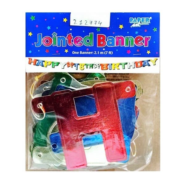 Paper Art 18th Jointed Banner Multicoloured One Size
